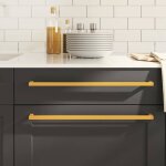 Vidaxl poign�es darmoire 5 pcs poign�es de placard poign�es en forme de t cuisine maison int�rieur dor� ...