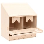 Vidaxl pondoir 2 compartiments 63x40x65 cm pinde solide