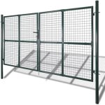 Vidaxl portail de clture  porte double acier enduit de poudre