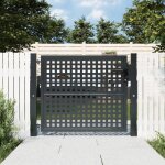 Vidaxl portail de jardin anthracite 100x75 cm acier 154559