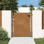 Vidaxl portail de jardin portillon de patio avec serrure barrire de scurit porte dextrieure terrasse ...