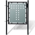 Vidaxl portail simple de clture noir 100x150 cm