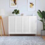 Vidaxl portes  persiennes 4 pcs bois de pin massif blanc 993x394 cm