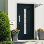 Vidaxl porte dentr�e aluminium et pvc anthracite 110x210 cm