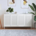 Vidaxl portes  persiennes 4 pcs bois de pin massif blanc 69x394 cm