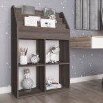 Vidaxl porte - revue denfants gris - ch�ne sonoma 71x30x114 cm agglom�r�