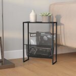 Vidaxl porte - revue noir 35 x 15 x 45 cm acier