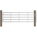 Vidaxl portillon à 5 barres acier (115 - 300)x90 cm argenté Vidaxl portillon à 5 barres acier (115 - 300)x90 cm argenté