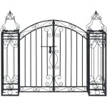 Vidaxl portillon ornemental de jardin fer forg� 122x205x100 cm