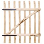 Vidaxl portillon simple bois de noisetier 100 x 120 cm