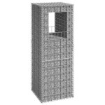 Vidaxl poteau � panier de gabion 50x50x140 cm fer