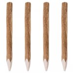 Poteaux de cl�ture - vidaxl - bois de noisetier - 90 cm - 4 pcs - r�sistants aux intemp�ries