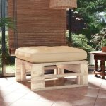 Vidaxl pouf palette de jardin bois de pin impr�gn�