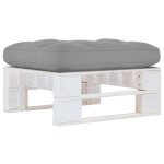 Vidaxl pouf palette de jardin bois de pin impr�gn� de blanc