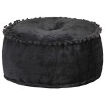 Vidaxl pouf rond velours 40 x 20 cm anthracite