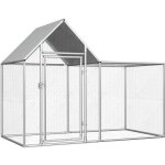 Vidaxl poulailler enclos clapier cage animaux lapin canard 2x1x15 m acier 144553
