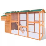 Poulailler - vidaxl - 295 x 163 x 170 cm - bois - extrieur - pour 6 poules