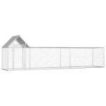 Vidaxl poulailler 5 x 1 x 15 m acier galvanis