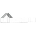 Vidaxl poulailler 8 x 2 x 2 m acier galvanis