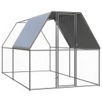 Vidaxl poulailler dextérieur 2x4x2 m acier galvanisé Vidaxl poulailler dextérieur 2x4x2 m acier galvanisé
