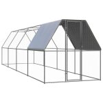 Vidaxl poulailler dextrieur 2x8x2 m acier galvanis