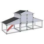 Vidaxl poulailler avec rampes et nichoir aluminium Vidaxl poulailler avec rampes et nichoir aluminium