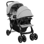 Vidaxl poussette  deux places landau pliable de vayage poussette de voyage pour tout - petit extrieur ...