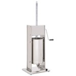Vidaxl poussoir  saucisse manuel argent 15 l acier inoxydable