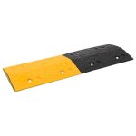 Vidaxl ralentisseur jaune et noir 97x325x4 cm caoutchouc 153106