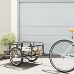 Vidaxl remorque de vlo chariot de transport remorque de bicyclette remorque  bagages jardin extrieur ...