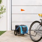 Vidaxl remorque de vélo pour chien bleu et gris tissu oxford et fer 93869 Vidaxl remorque de vélo pour chien bleu et gris tissu oxford et fer 93869