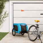 Vidaxl remorque de v�lo pour animaux de compagnie chariot � v�lo pour chien avec roues poussette de chien ...
