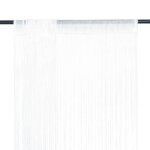 Vidaxl rideau en fils 2 pcs 100 x 250 cm blanc