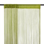 Vidaxl rideau en fils 2 pcs 100 x 250 cm vert