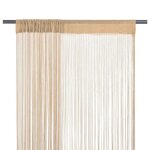 Vidaxl rideau en fils 2 pcs 140 x 250 cm beige