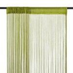 Vidaxl rideau en fils 2 pcs 140 x 250 cm vert 132413