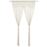 Vidaxl rideau en macram� 140x240 cm coton