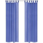 Vidaxl rideau occultant 2 pcs voile 140 x 225 cm bleu royal