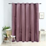 Rideau occultant - vidaxl - velours - rose - 290x245 cm - ?illets m�talliques