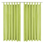 Rideau occultant - vidaxl - 2 pcs - 140 x 225 cm - vert - micro - satin Rideau occultant - vidaxl - 2 pcs - 140 x 225 cm - vert - micro - satin