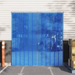 Vidaxl rideau de porte bleu 200 mmx16 mm 10 m pvc 153870