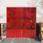 Vidaxl rideau de porte rouge 200 mmx16 mm 10 m pvc 153865 Vidaxl rideau de porte rouge 200 mmx16 mm 10 m pvc 153865