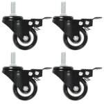 Vidaxl roulettes pivotantes avec frein 4 pcs 50 mm