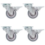 Vidaxl roulettes pivotantes avec frein double 4 pcs 50 mm
