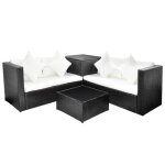 Vidaxl salon de jardin 4 pcs avec coussins mobilier de jardin mobilier dextérieur meubles de patio meubles ... Vidaxl salon de jardin 4 pcs avec coussins mobilier de jardin mobilier dextérieur meubles de patio meubles ...
