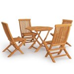 Vidaxl salon de jardin 5 pcs ensemble de salle � manger table et chaises � d�ner mobilier de repas patio ...