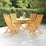 Vidaxl salon de jardin 5 pcs ensemble de salle � manger table et chaises � d�ner mobilier de repas ext�rieur ...