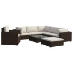 Vidaxl mobilier de jardin 8 pcs avec coussins salon de jardin meuble dext�rieur mobilier de terrasse ...