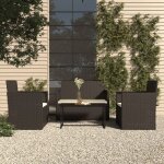 Vidaxl salon de jardin avec coussins 4 pcs r�sine tress�e noir 319194