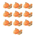 Vidaxl sangle d?arrimage 10 pcs 04 tonne 6 m x 25 mm orange Vidaxl sangle d?arrimage 10 pcs 04 tonne 6 m x 25 mm orange